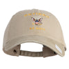 Retired US Navy Embroidered Washed Cotton Twill Brass Buckle Cap - Khaki OSFM