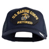 US Marine Corps Retired Patched Solid Cotton Twill Mesh Cap - Navy OSFM