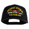Desert Storm 90-91 Veteran Patched Solid Cotton Twill 5 panel Mesh Back Cap - Black OSFM