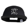 Old English Black K Patched Flat Bill Trucker Snapback Cap - Black OSFM