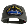Combat Veteran Patched Solid Cotton Twill Mesh Prostyle Cap - Grey OSFM