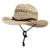 Cowboy Braided Chin Cord Straw Hat - Natural OSFM
