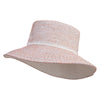 Women's Paper Braid With Cotton Overstitching Hat - Pink-Mix-Tan OSFM
