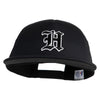 Old English Black H Patched Flat Bill Trucker Snapback Cap - Black OSFM