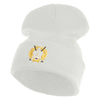 Metallic Golf Crest Sport Embroidered Iron on Patch 12 Inch Long Knitted Beanie - White OSFM