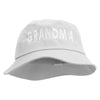 Wording of Grandma Embroidered Big Size Cotton Blend Twill Bucket Hat