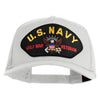 U.S. Navy Gulf War Veteran Patched Solid Cotton Twill 5 panel Mesh Back Cap - White OSFM