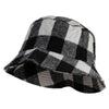 Buffalo Checkered Bucket Hat - Black-White OSFM