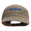 Enjoy The Ride Embroidered Enzyme Frayed Solid Army Caps