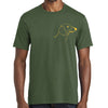 Dachshund Head Logo Graphic Design Men's Big Size Fan Favorite Crew Neck Tee Shirt - Olive XS