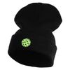 Pickleball Balls Embroidered Iron on Patched 12 Inch Long Knitted Beanie - Black OSFM