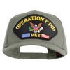 Operation PTSD Vet Patched Solid Cotton Twill 5 panel Mesh Back Cap - Grey OSFM