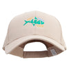 Best Fishing Dad Ever Embroidered Big Size High Profile Twill Cap - Khaki XL-3XL