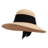 Women's Flat Brim Wide Braid Hat - Raffia OSFM