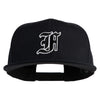 Old English Black F Patched 6 Panels Round Bill Cap - Black OSFM