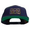 Lucky Seven Slot Machine Embroidered Wool Blend Prostyle Snapback - Navy OSFM