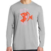 Piranha Fish Graphic Design Men's Big Size Long Sleeve Competitor Cotton Touch T-Shirt - Silver XS