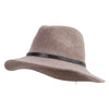 Women's Crocodile Print Trim Band Hat - Beige OSFM