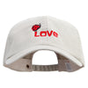 Little Bug Love Embroidered Big Size Washed Pigment Dyed Cap - Stone XL-3XL