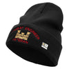 Licensed Combat Engineer Veteran Embroidered 12 Inch Long Knitted Beanie - Black OSFM