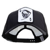 Large Skull Patched Big Size Solid Cotton Twill High Profile Mesh Pro Style Cap - Black XL-3XL