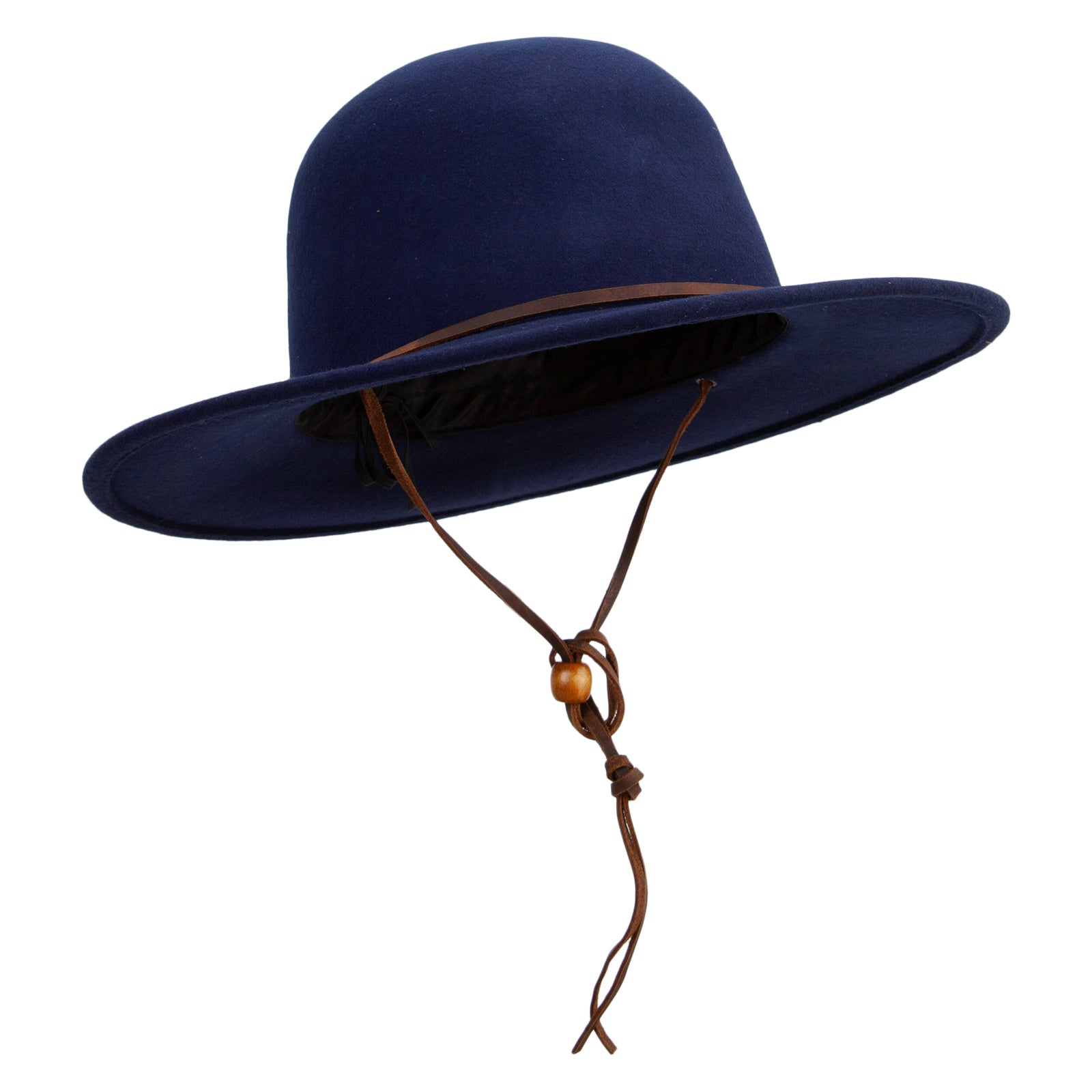 Round Crown Wool Felt Hat Fabric Fedora Hat e4Hats –
