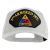 2nd Armored Division Hell on Wheels Patched Solid Cotton Twill Mesh Prostyle Cap - White OSFM