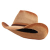 Women's Paper Knit Woven Stained Edge Cowboy Hat - Natural OSFM