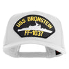 USS Bronstein FF 1037 Patched Solid Cotton Twill 5 Panel Prostyle Snap Cap - White OSFM