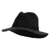 Women's Yarn Braid Large Brim Hat - Black OSFM