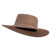 Women's Gambler Style Leatherette Band Hat - Brown-Mix OSFM