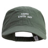 Earth Day Embroidered Big Size Adjustable Ripstop Army Cap - Olive XL-3XL