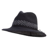 Women's Zig Zag Design Hat - Black OSFM