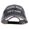 Scuba Hair Don't Care Embroidered Big Size Washed Pigment Dyed Twill Trucker Cap - Black-Grey XL-3XL