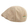 Two Tone Cobra Text Embroidered Big Size Men's Linen Ivy Cap - Khaki XL-2XL