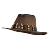 UPF 50+ Australian Outback Faux Leather Hat - Crocodile-Teeth-A M