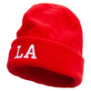 LA Louisiana State Embroidered Big Size Reversible Micro Fleece Cap - Red XL-3XL
