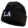 LA Louisiana State Embroidered Big Size Reversible Micro Fleece Cap - Black XL-3XL