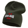 I'm In Good Mood Embroidered Big Size Cotton Short Beanie - Olive XL-3XL