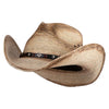 UPF 50+ Mexican-Style Western Hat with Embellished Band - Natural-A M