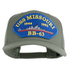 USS Missouri BB 63 Blue Patched Solid Cotton Twill 5 Panel Prostyle Snap Cap - Grey OSFM