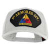 1st Armored Division Old Ironsides Patched Solid Cotton Twill Mesh Prostyle Cap - White OSFM