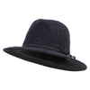 Women's Polyester Wired Brim Hat - Black OSFM