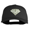 Diamond Jewelry Patched Solid Cotton Twill Pro Style Cap - Black OSFM