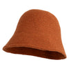 Women's Rib Knit Bucket Hat - Orange OSFM