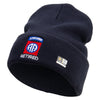 Licensed 82nd Airborne Retired Embroidered 12 Inch Long Knitted Beanie - Navy OSFM