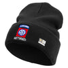 Licensed 82nd Airborne Retired Embroidered 12 Inch Long Knitted Beanie - Black OSFM