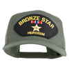 Bronze Star Heroism Patched Solid Cotton Twill 5 Panel Prostyle Snap Cap - Grey OSFM