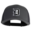 Old English D Iron On Patched Retro Trucker Cap - Dk-Heather OSFM