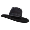 Women's 4 Inch Brushed Felt Hat - Black OSFM